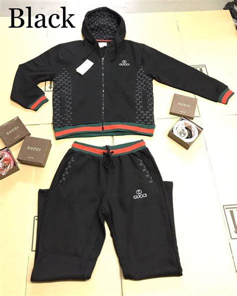 gucci black sweatpants|Gucci sweat suits for men.